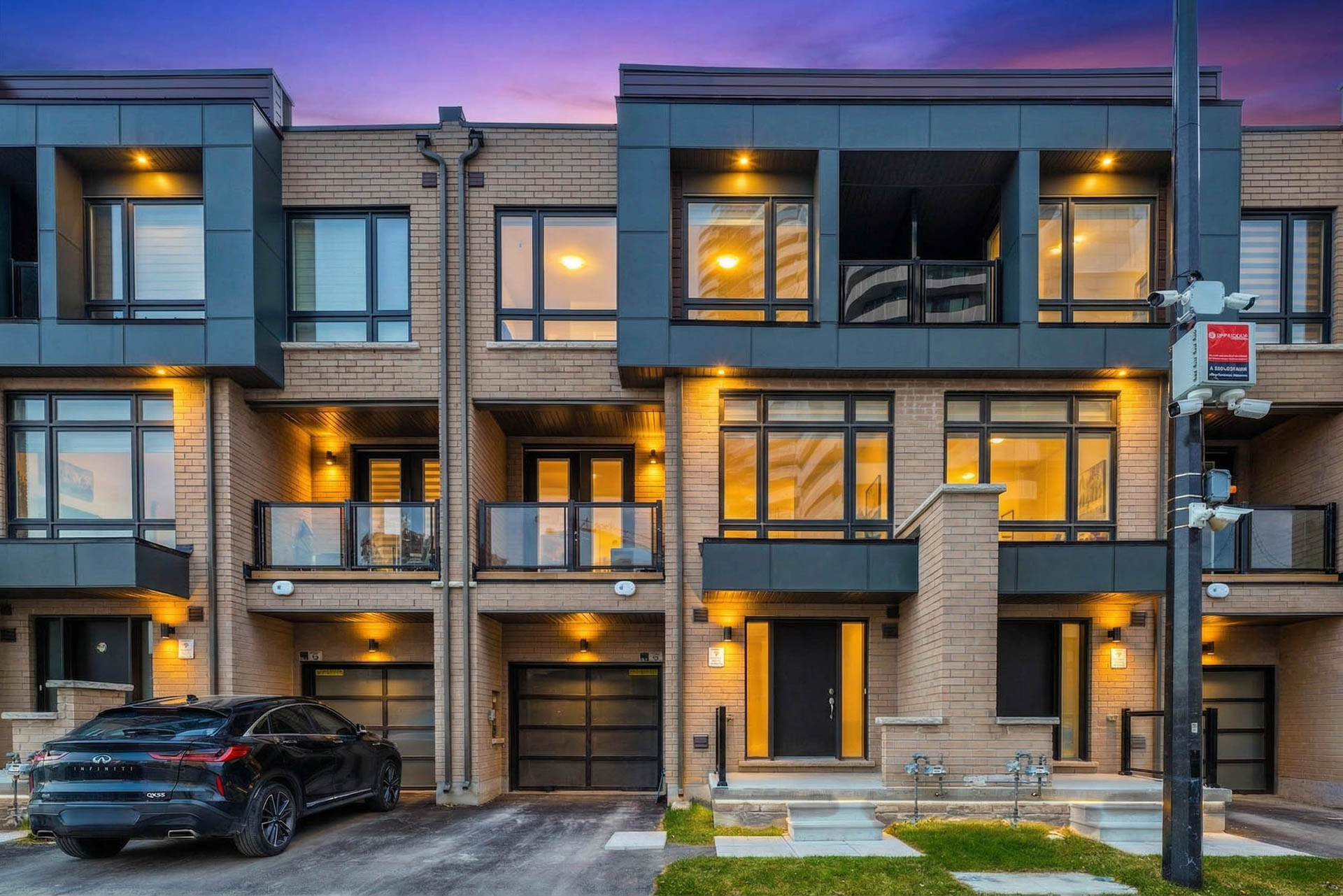 Real estate photography of a bright modern townhome interior in Vaughan